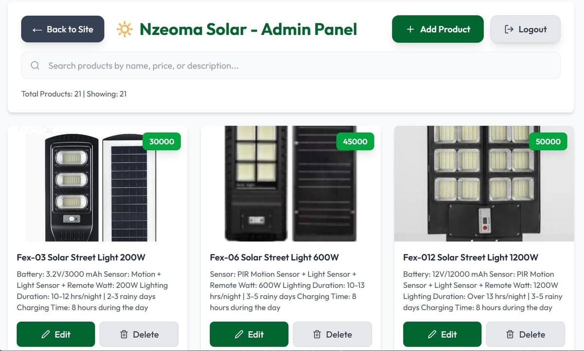 Nzeoma Solar Solutions